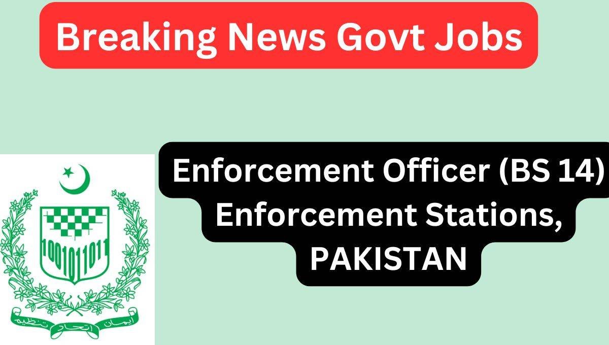 Latest Governments Jobs 2025: Enforcement Officer (BS-14) Vacancies in Punjab, Pakistan